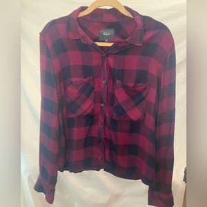 Rails flannel button down size L